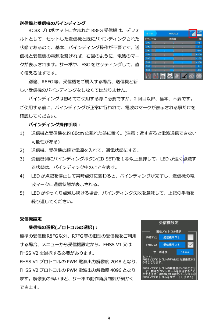 RC8X 日本語クイックリファレンス 図版