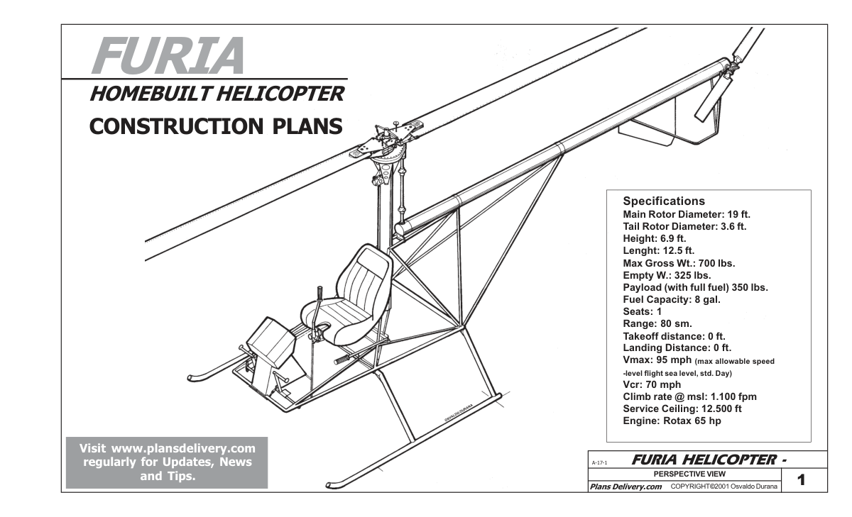 Furia Ultralight Helicopter 設計図